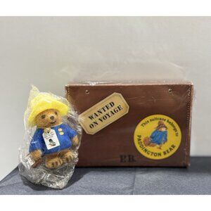 Vintage 1978 MINIATURE Eden 2 3/4" Paddington Bear and Suitcase Unopened